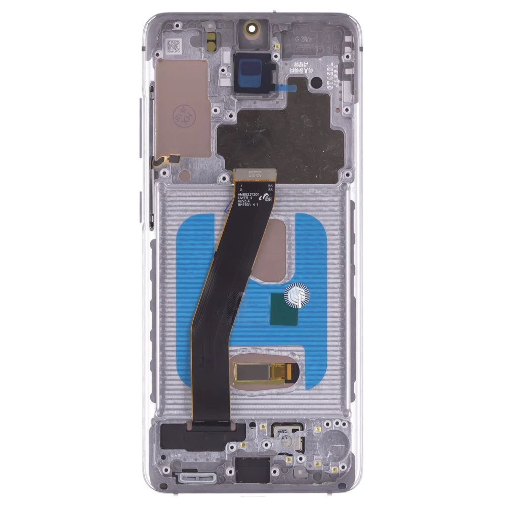 Дисплей для Samsung G980 Galaxy S20 + тачскрин (серебристый) (в рамке) (OLED) (Full Size) фото №2