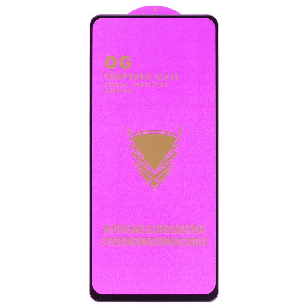 Защитное стекло OG Glass (3 в 1) для Realme 7 4G (RMX2155) (черный) фото №1