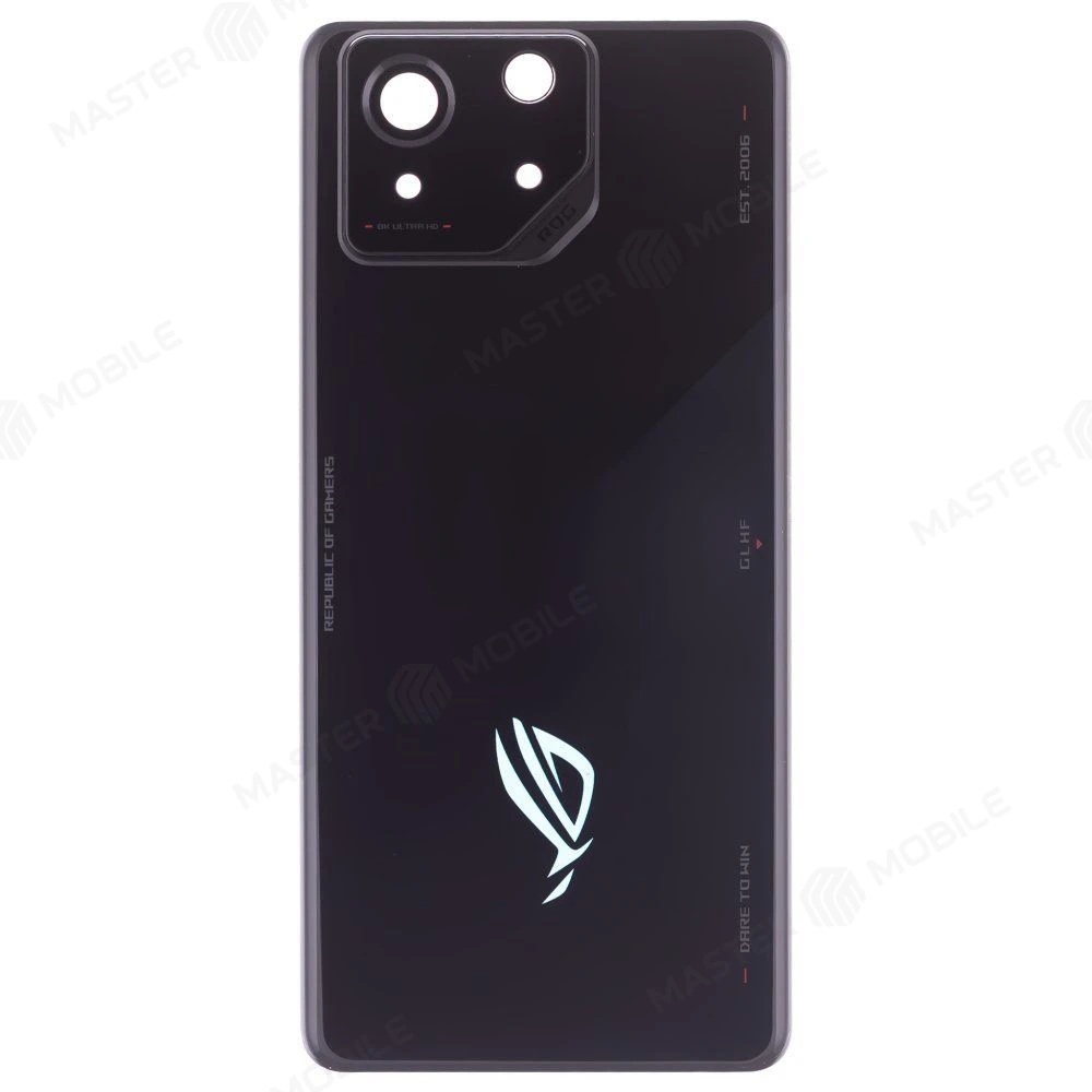 Задняя крышка для Asus ROG Phone 8 (AI2401) (черный) (в сборе со стеклом камеры) (ORIG100) фото №1