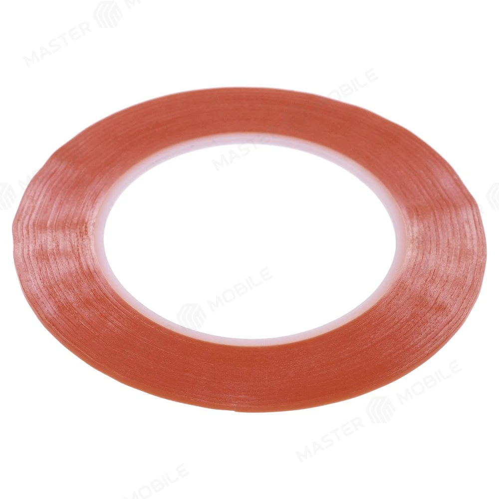 Скотч 3M двусторонний 50 м х 2 мм, красный фото №2