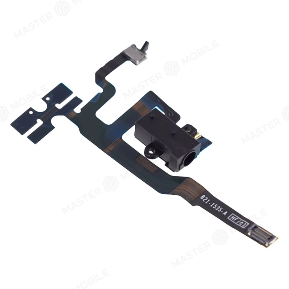 Шлейф для Apple iPhone 4s с комп. (на кнопки громкости) + разъем гарнитуры + микрофон (черный)  фото №3