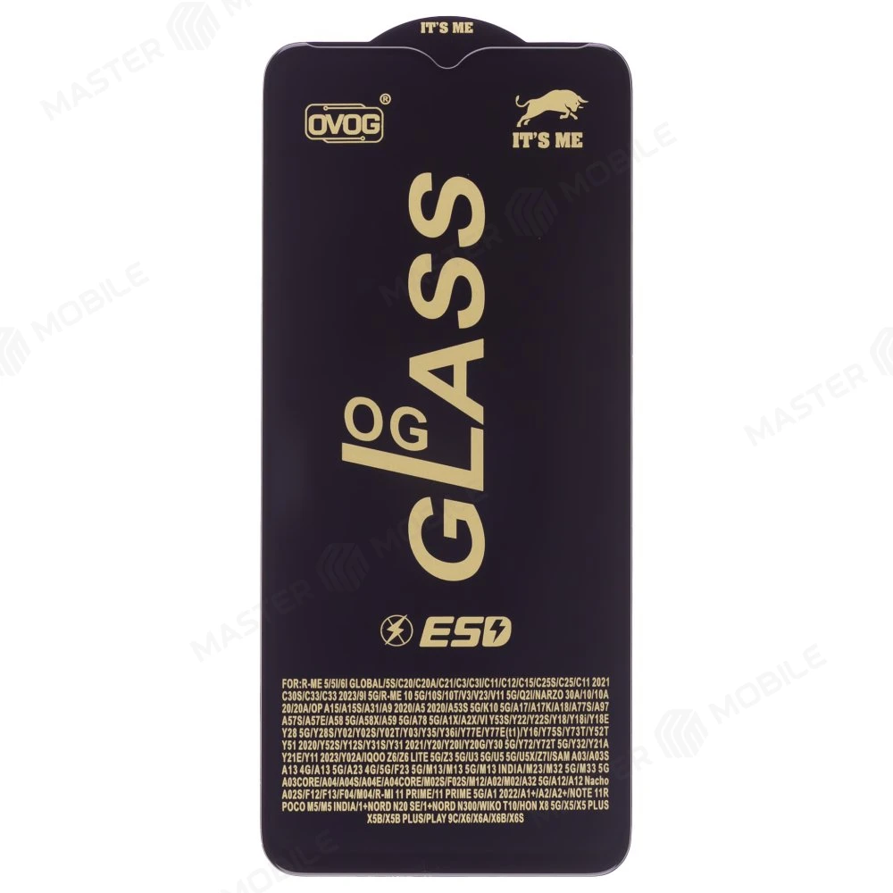 Защитное стекло OG Glass для Xiaomi Redmi A1 (220733SI) / Redmi A1+ (220733SFG) / Redmi A2 (23028RN4DG) / Redmi A2+ (23028RNCAG) и др. (черный) фото №1