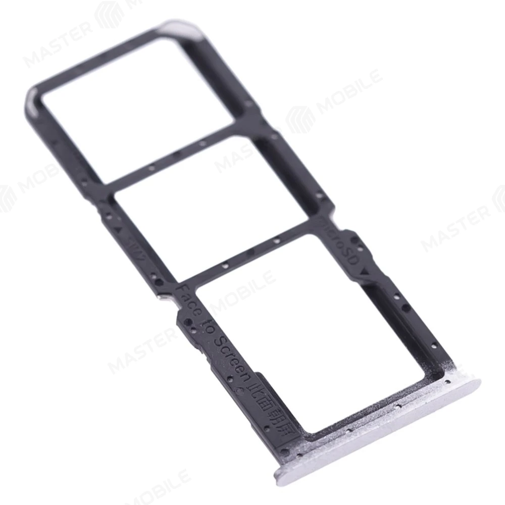 Держатель сим-карты для Realme 9 5G (RMX3474) (серебристый) фото №3