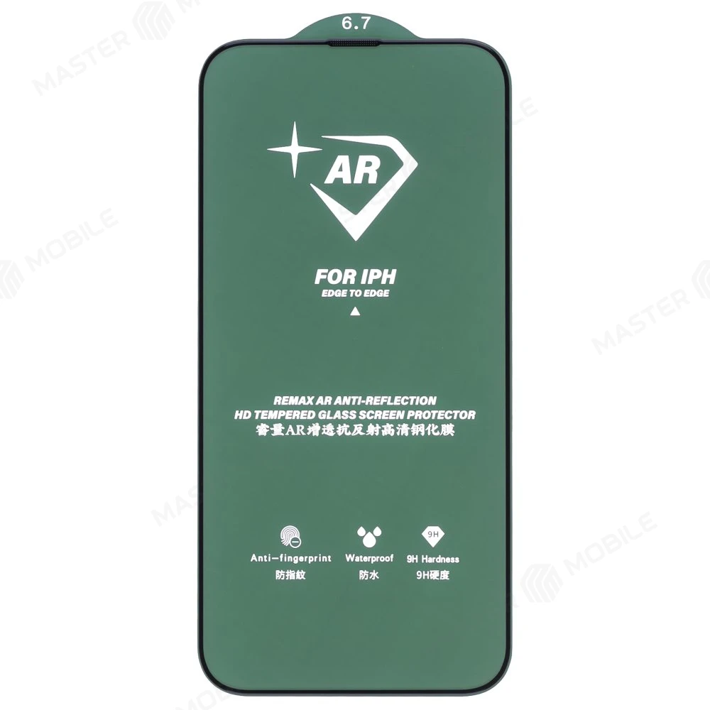 Защитное стекло Remax Corning Glass GL-86 для Apple iPhone 13 Pro Max / iPhone 14 Plus (антибликовое) (черный) фото №3