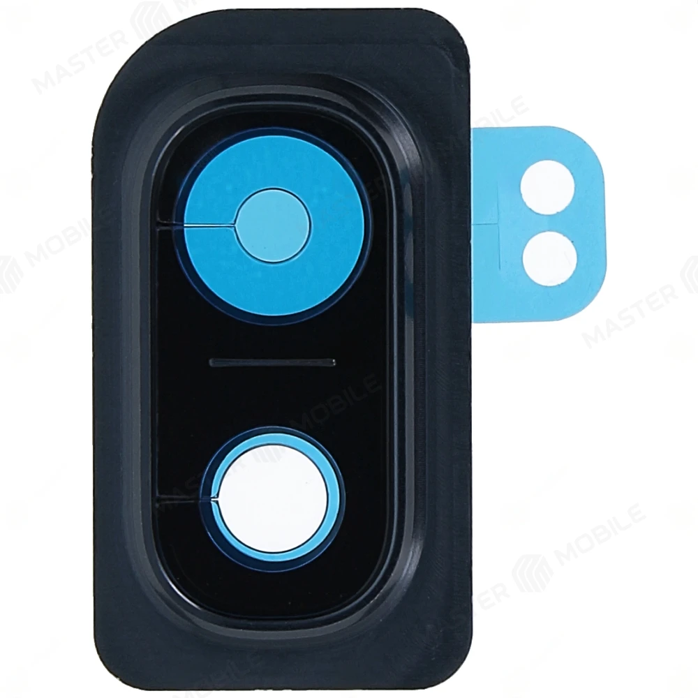 Стекло задней камеры для Samsung A105 Galaxy A10 / A205 Galaxy A20 / A305 Galaxy A30 и др. (черный) (в рамке) фото №1