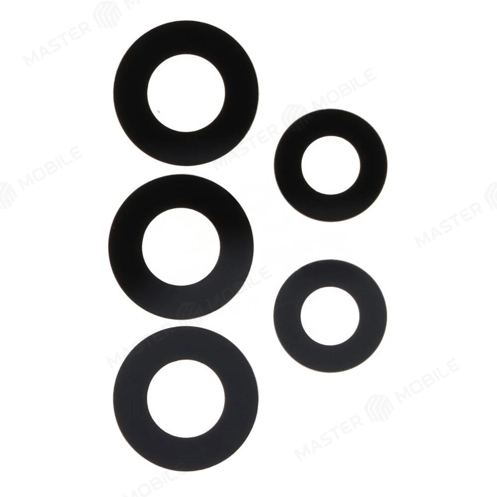 Стекло задней камеры для Samsung A736 Galaxy A73 5G (без рамки) (черный) 