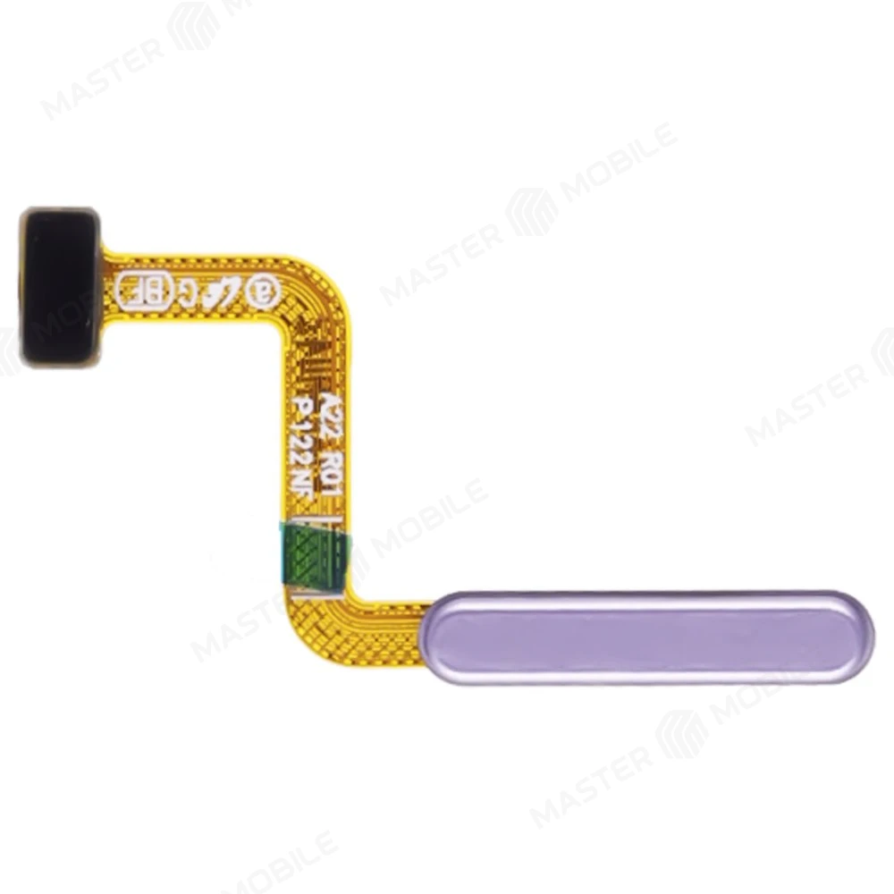 Шлейф для Samsung A225 Galaxy A22 с комп. + сканер отпечатка пальца (кнопка включения) (фиолетовый) фото №1