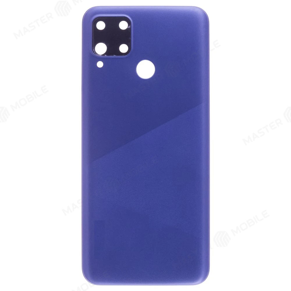 Задняя крышка для Realme C15 (RMX2180) (синий) (в сборе со стеклом камеры) фото №1
