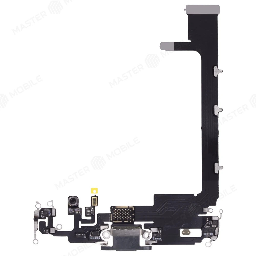 Шлейф для Apple iPhone 11 Pro Max с комп. + разъем зарядки + микрофон (зеленый)  фото №1