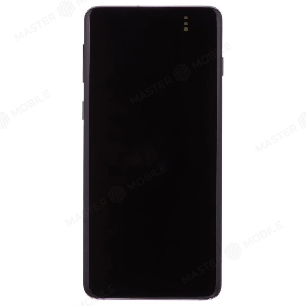 Дисплей для Samsung G973 Galaxy S10 + тачскрин (черный) (в рамке) (ORIG100) (возможен дефект ЛКП) фото №1