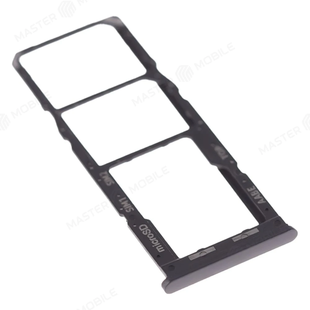 Держатель сим-карты для Samsung A127 Galaxy A12 Nacho (черный) фото №3