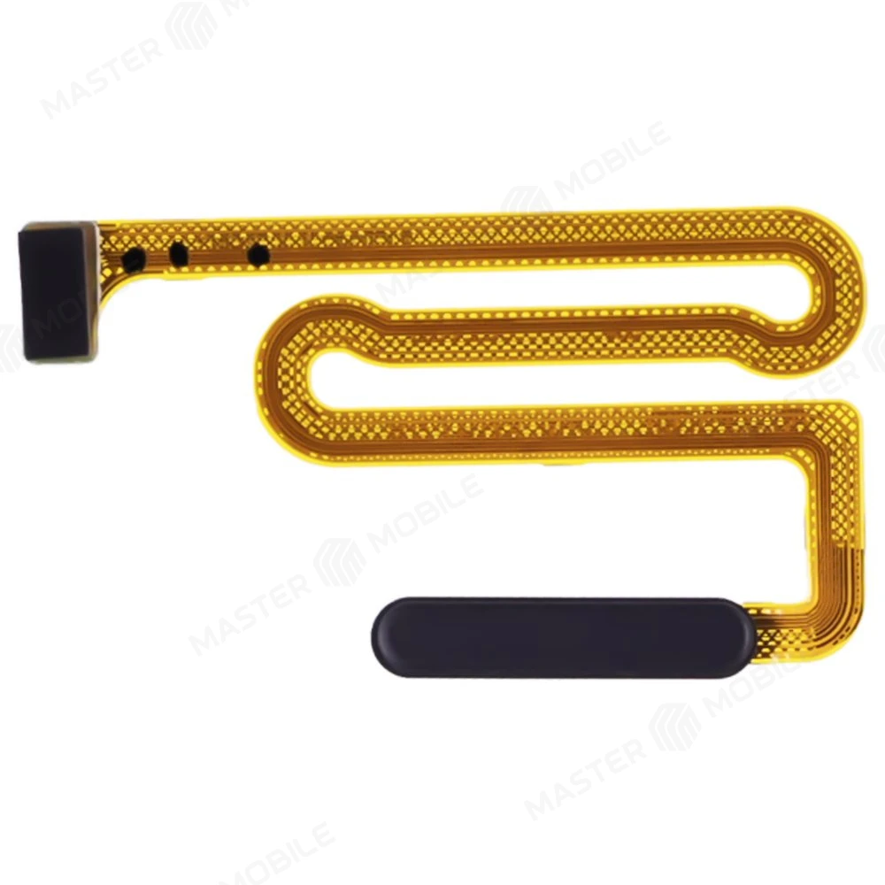 Шлейф для Samsung A125 Galaxy A12 / A135 Galaxy A13 / M127 Galaxy M12 и др. с комп. + сканер отпечатка пальца (кнопка включения) (черный) фото №1