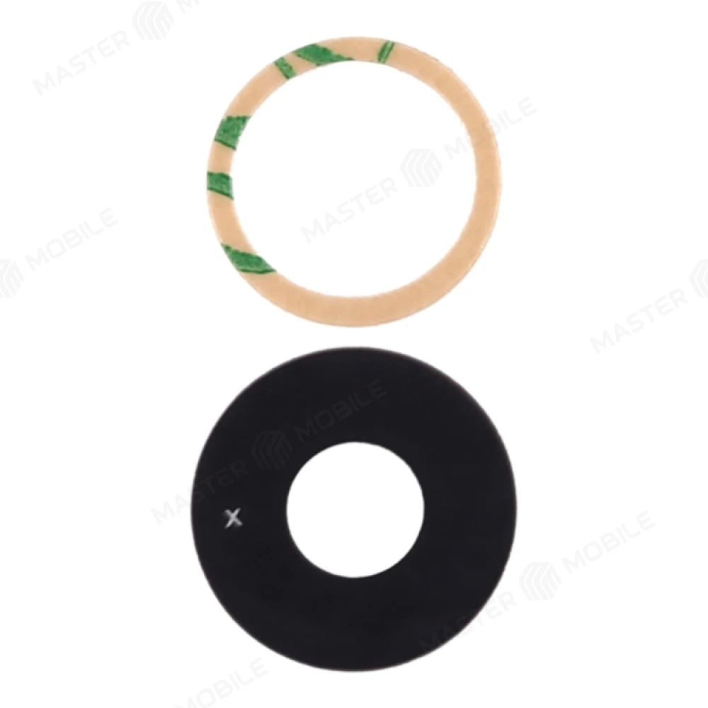 Стекло задней камеры для Xiaomi Mi Mix 2 (MDE5) (без рамки) (черный) 