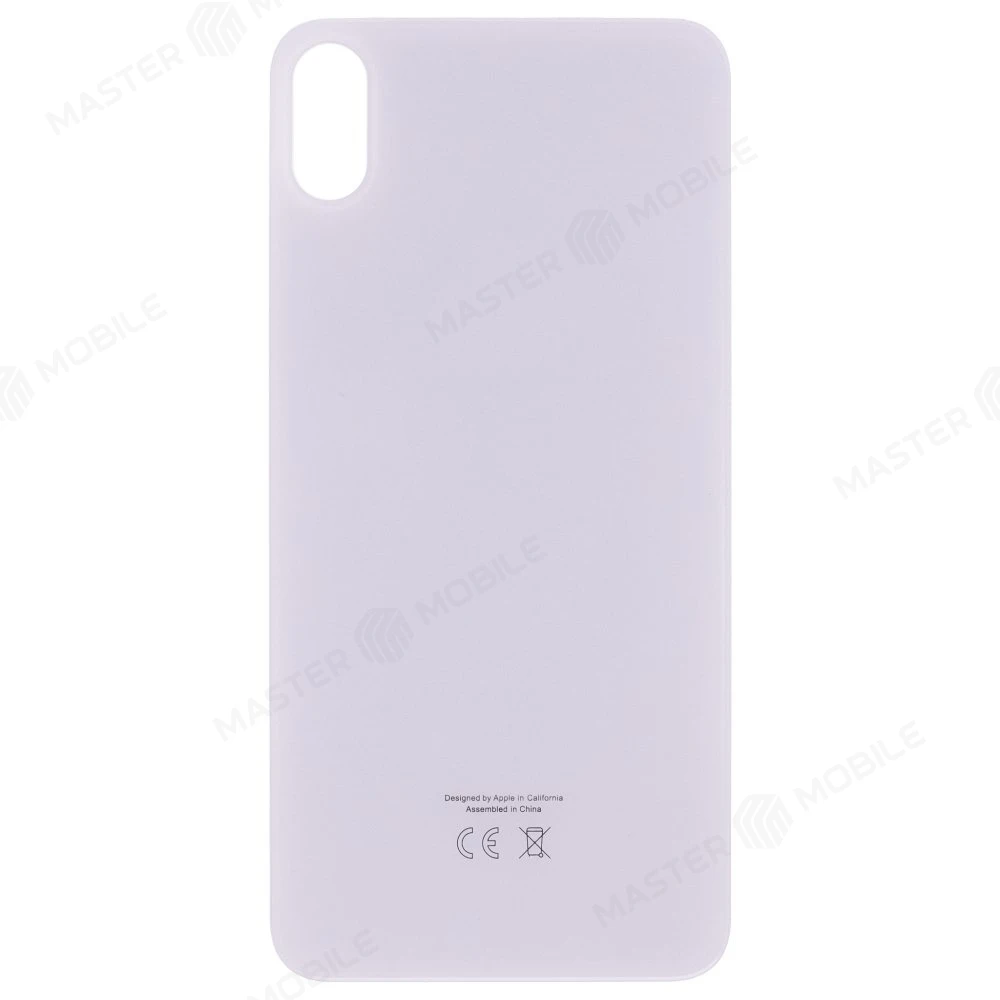 Задняя крышка для Apple iPhone Xs Max (белый) (с широким отверстием) (Premium) фото №1