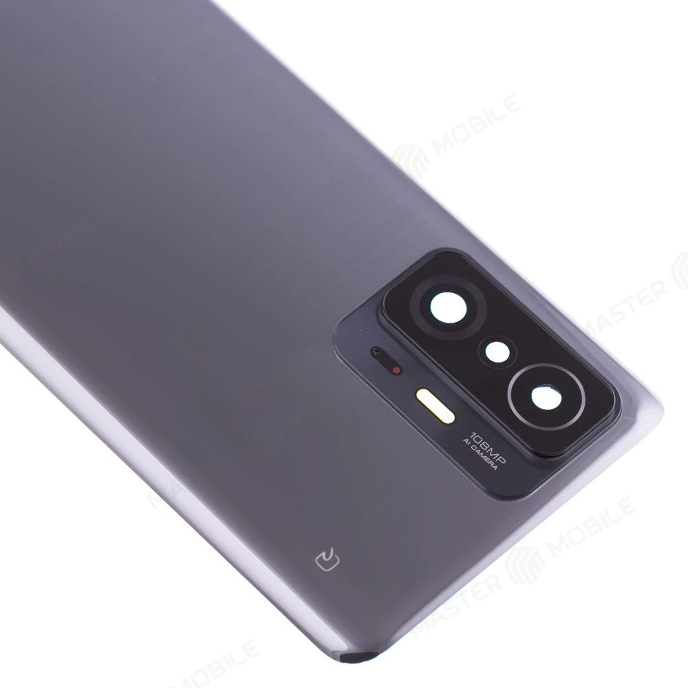 Задняя крышка для Xiaomi 11T (21081111RG) (черный) (в сборе со стеклом камеры) (ORIG100) фото №3