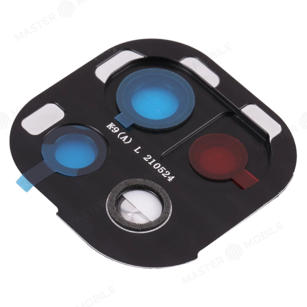 Стекло задней камеры для Xiaomi 11 Lite 5G NE (2109119DG) / Mi 11 Lite (M2101K9AG) / Mi 11 Lite 5G (M2101K9G) (черный) (в рамке) фото №3