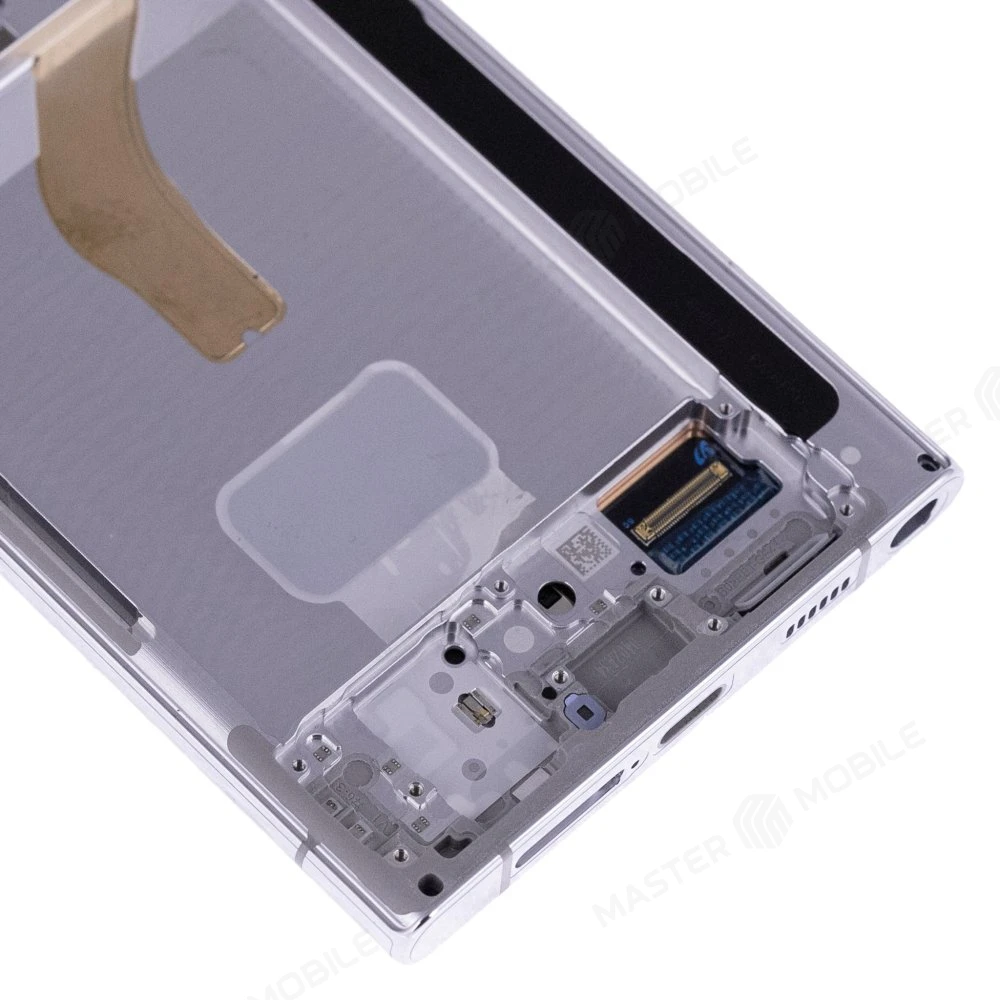 Дисплей для Samsung S908 Galaxy S22 Ultra + тачскрин (серебристый) (в рамке) (ORIG100) (возможен дефект ЛКП) фото №4