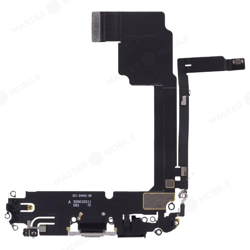 Шлейф для Apple iPhone 15 Pro Max с комп. + разъем зарядки + микрофон (белый) (ORIG100) фото №2