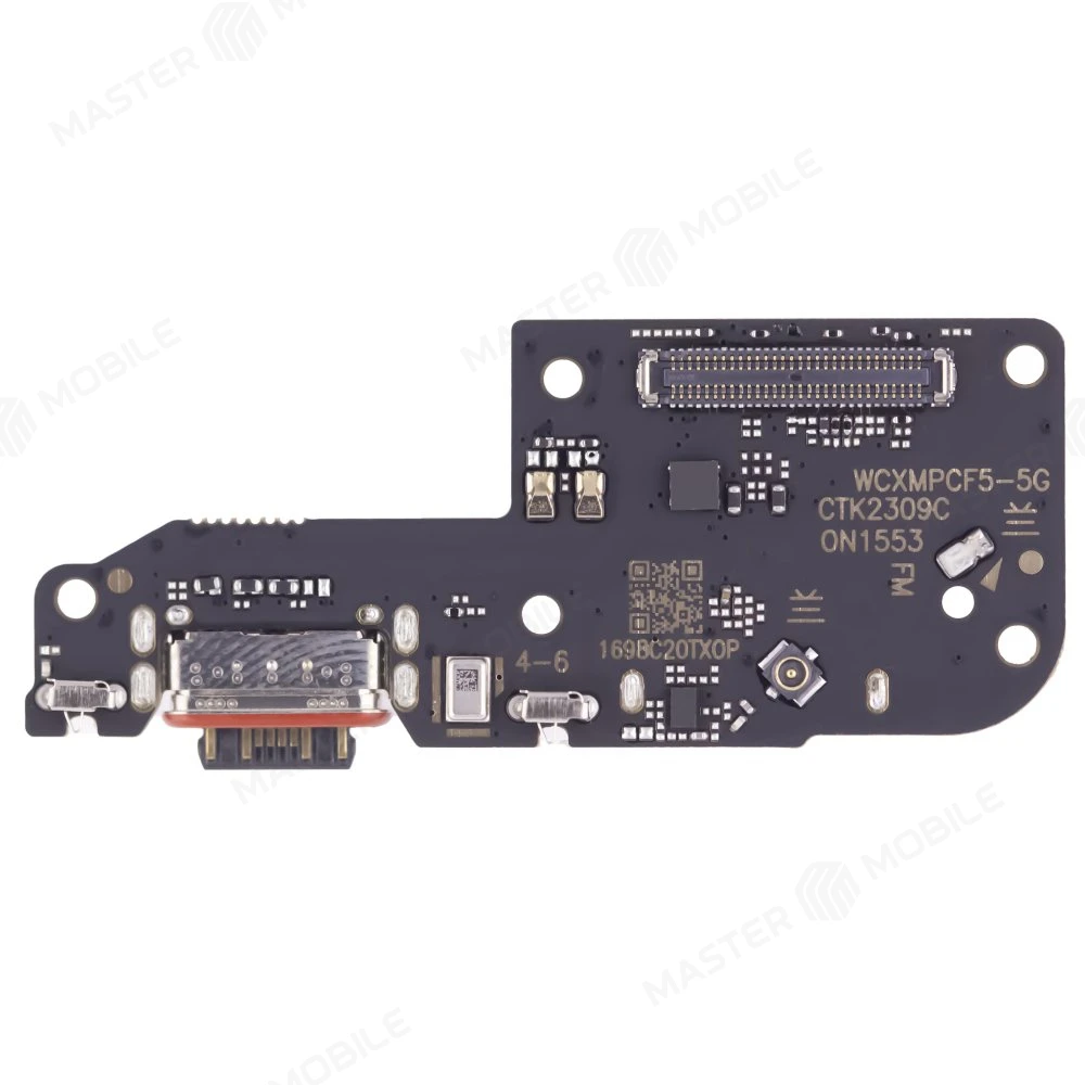 Нижняя плата для Xiaomi Poco F5 (23049PCD8G) с комп. + разъем зарядки + микрофон + разъем SIM фото №1