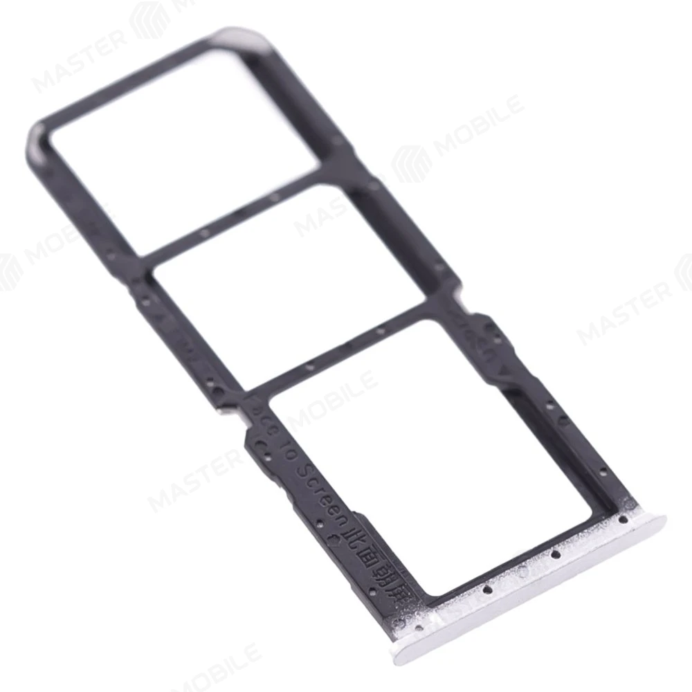 Держатель сим-карты для Realme 8 4G (RMX3085) (серебристый) фото №3