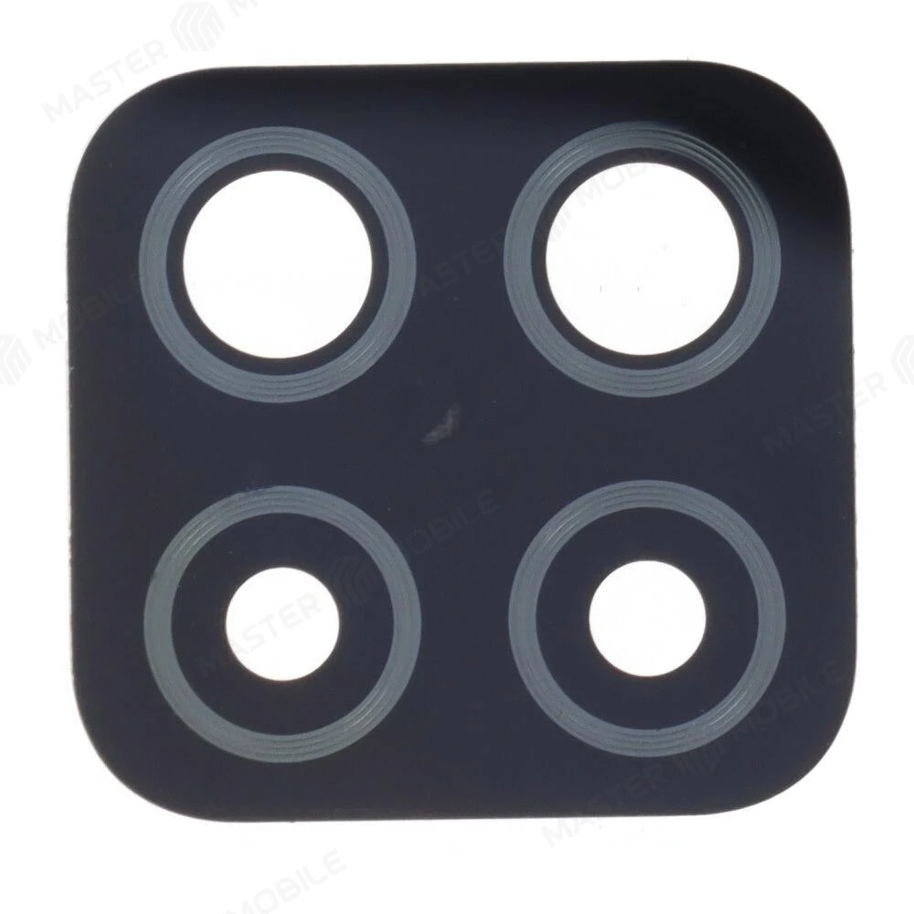 Стекло задней камеры для Samsung A225 Galaxy A22 (без рамки) (черный) фото №1