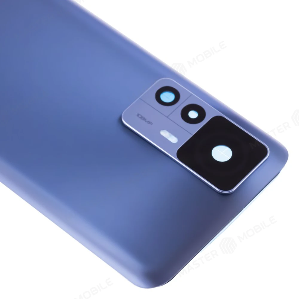 Задняя крышка для Xiaomi 12T (22071212AG) (голубой) (в сборе со стеклом камеры) фото №3