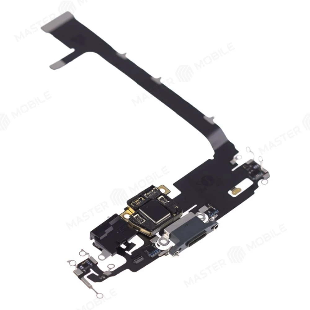 Шлейф для Apple iPhone 11 Pro Max с комп. + разъем зарядки + микрофон (зеленый) (ORIG100) фото №3