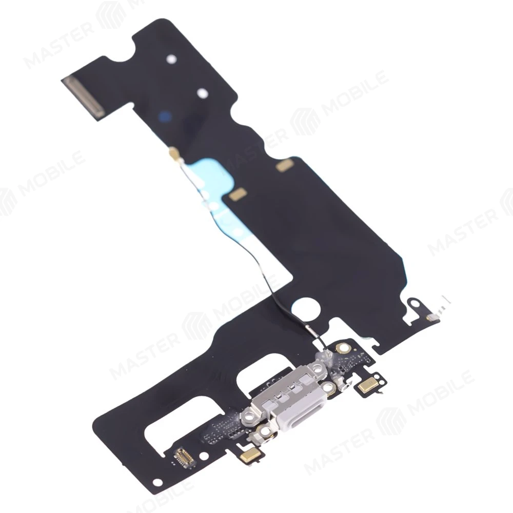 Шлейф для Apple iPhone 7 Plus с комп. + разъем зарядки + микрофон (серый)  фото №3