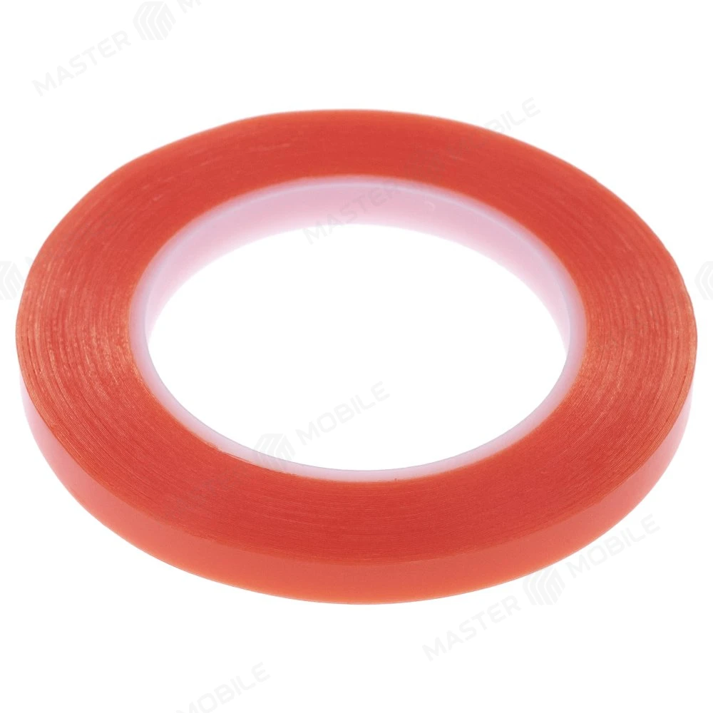 Скотч 3M двусторонний 50 м х 10 мм, красный фото №2