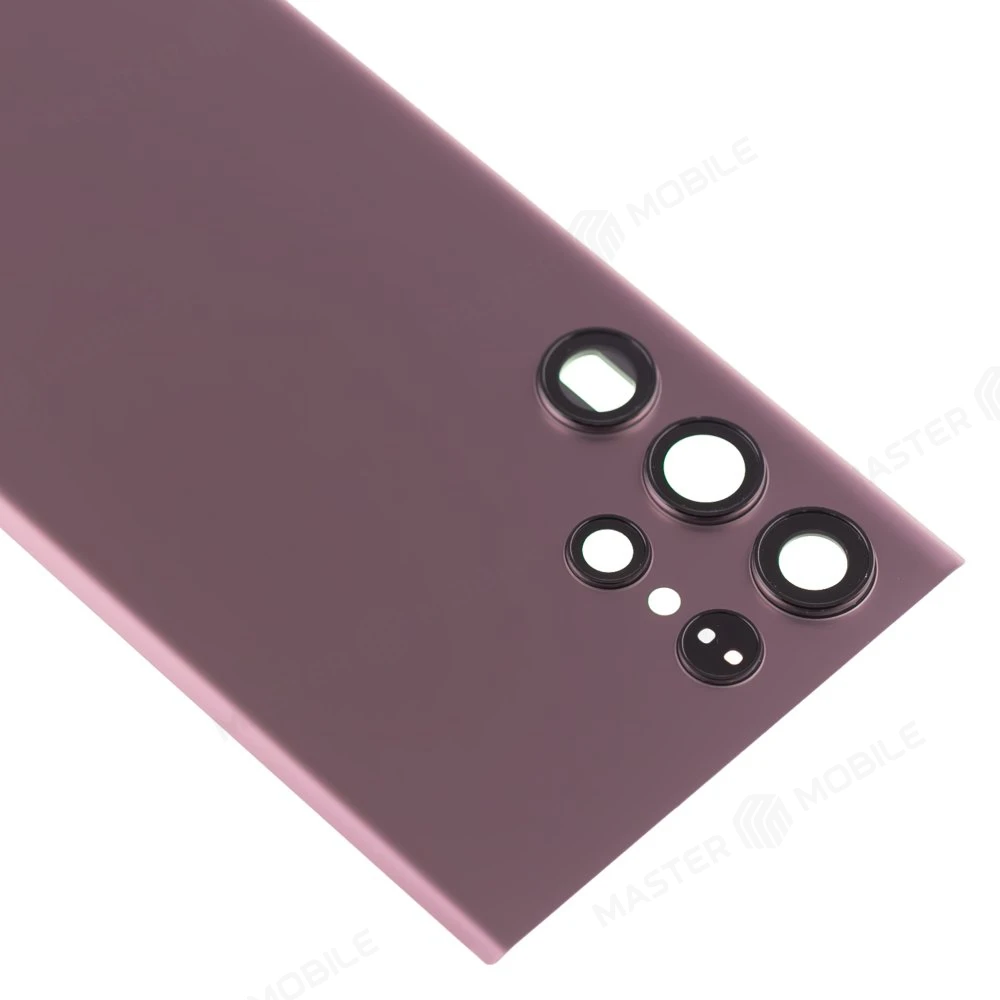 Задняя крышка для Samsung S908 Galaxy S22 Ultra (бордовый) (в сборе со стеклом камеры) фото №3