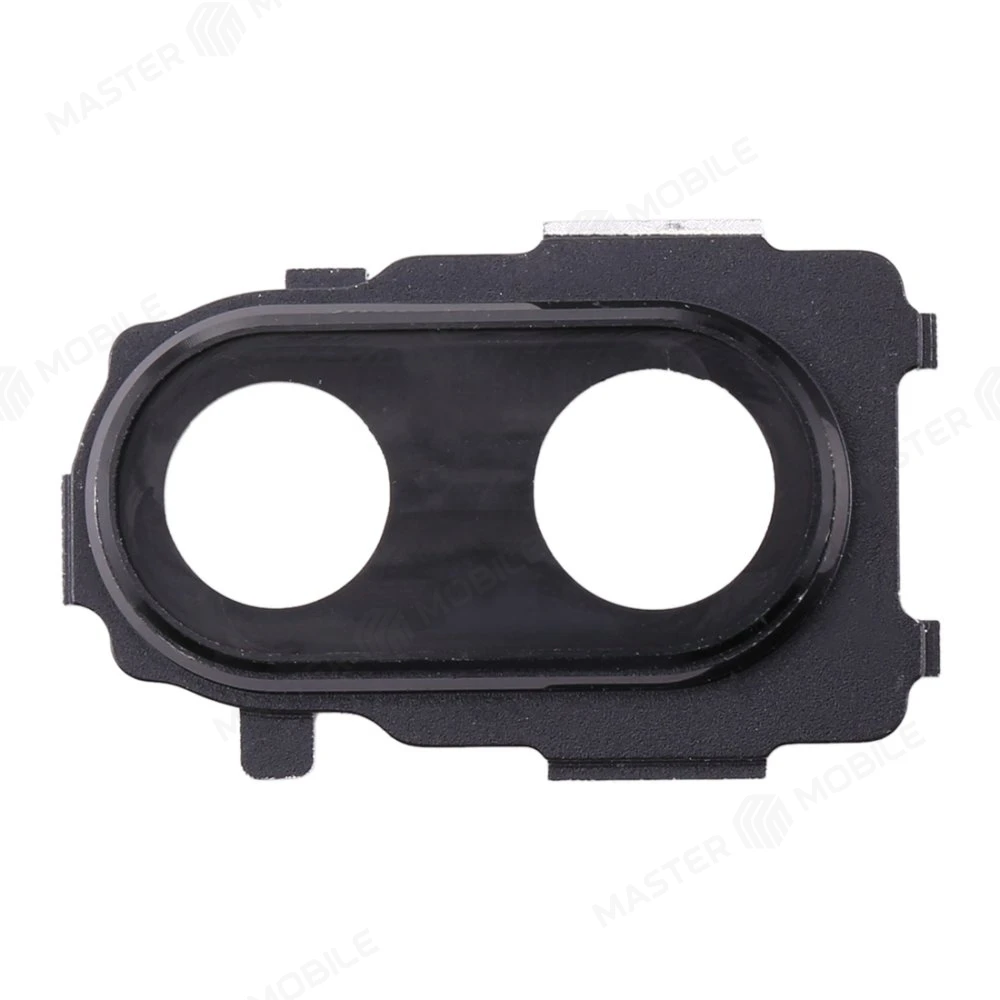 Стекло задней камеры для Xiaomi Redmi Note 7 (M1901F7G) / Redmi Note 7 Pro (черный) (в рамке) фото №1