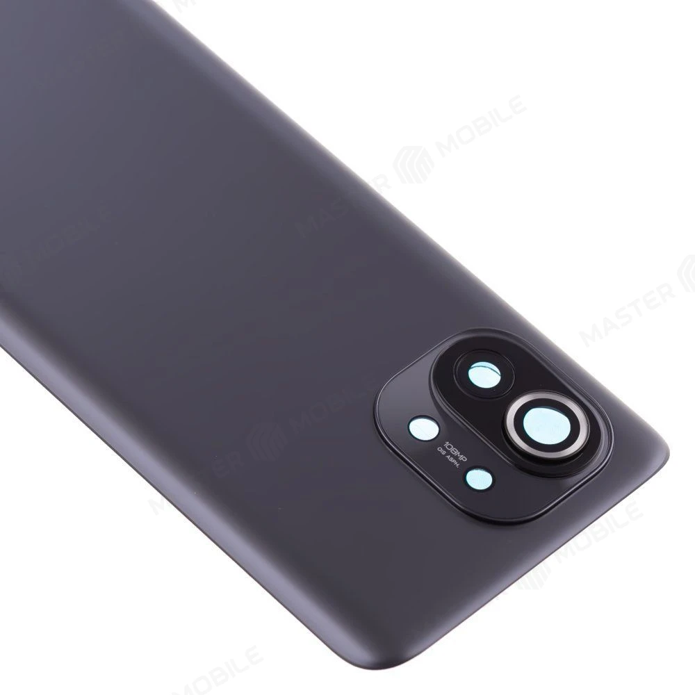 Задняя крышка для Xiaomi Mi 11 5G (M2011K2G) (черный) (в сборе со стеклом камеры) (ORIG100)  фото №3