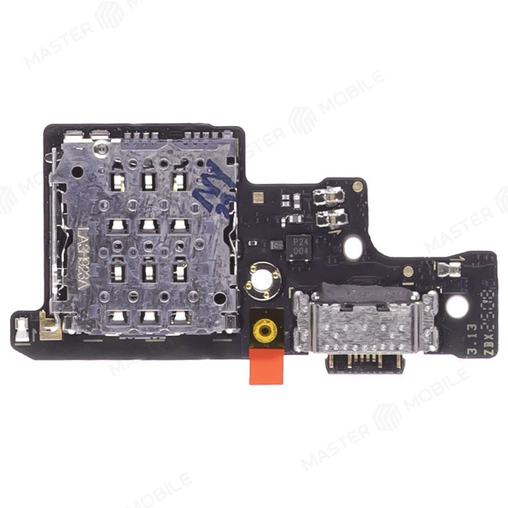 Нижняя плата для Xiaomi Redmi Note 14 4G (24117RN76O) с комп. + разъем зарядки + микрофон + разъем SIM (ORIG100) фото №2