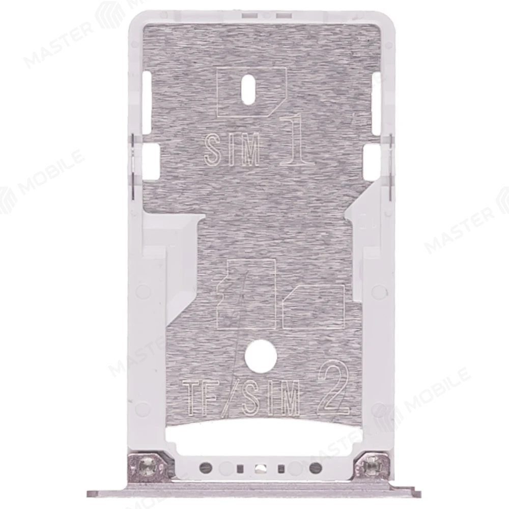 Держатель сим-карты + карты памяти (MicroSD) для Xiaomi Redmi Note 4 / Redmi Note 4 Pro (серебристый)  фото №1