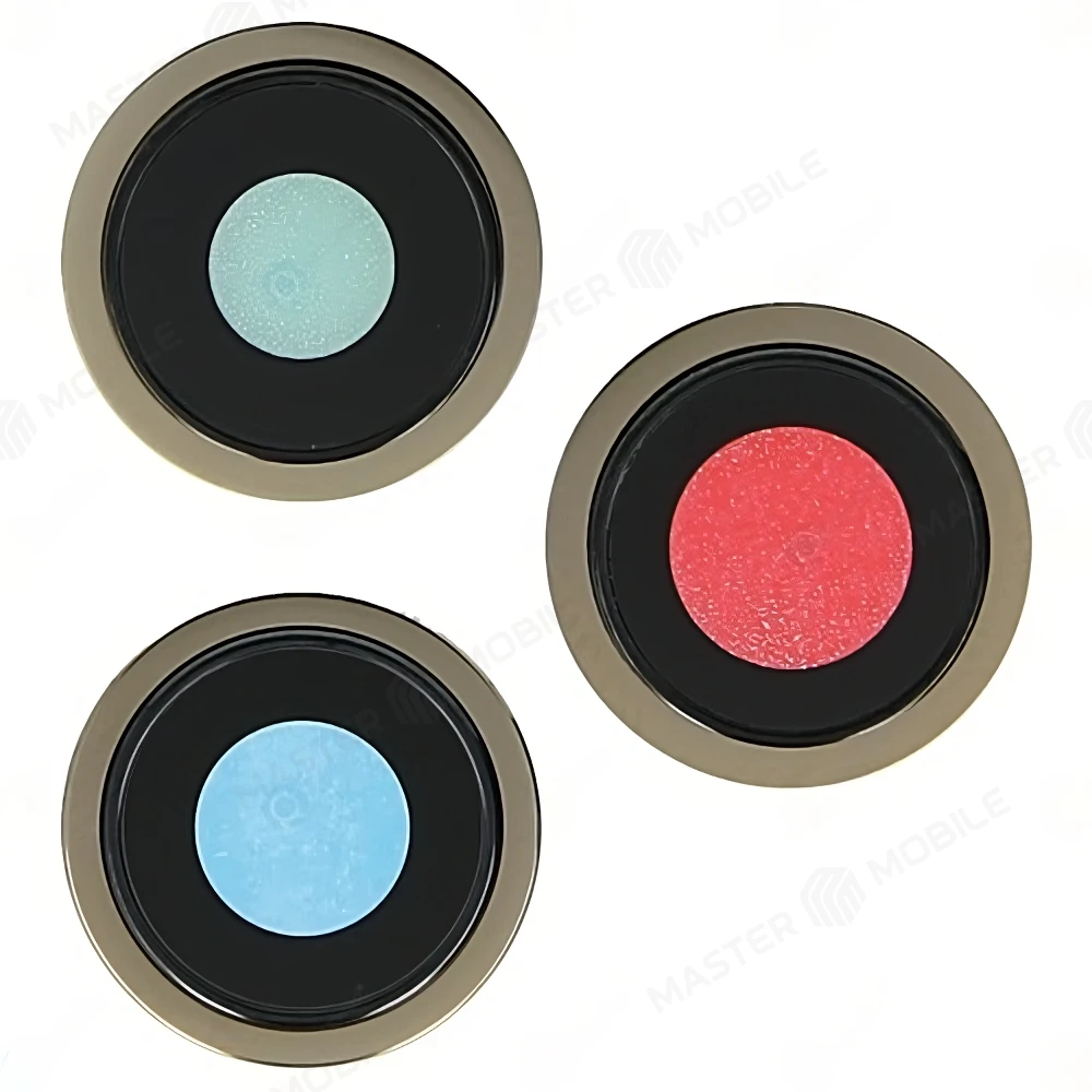 Стекло задней камеры для Apple iPhone 12 Pro Max (комплект 3 шт.) (в рамке) (золотистый)  