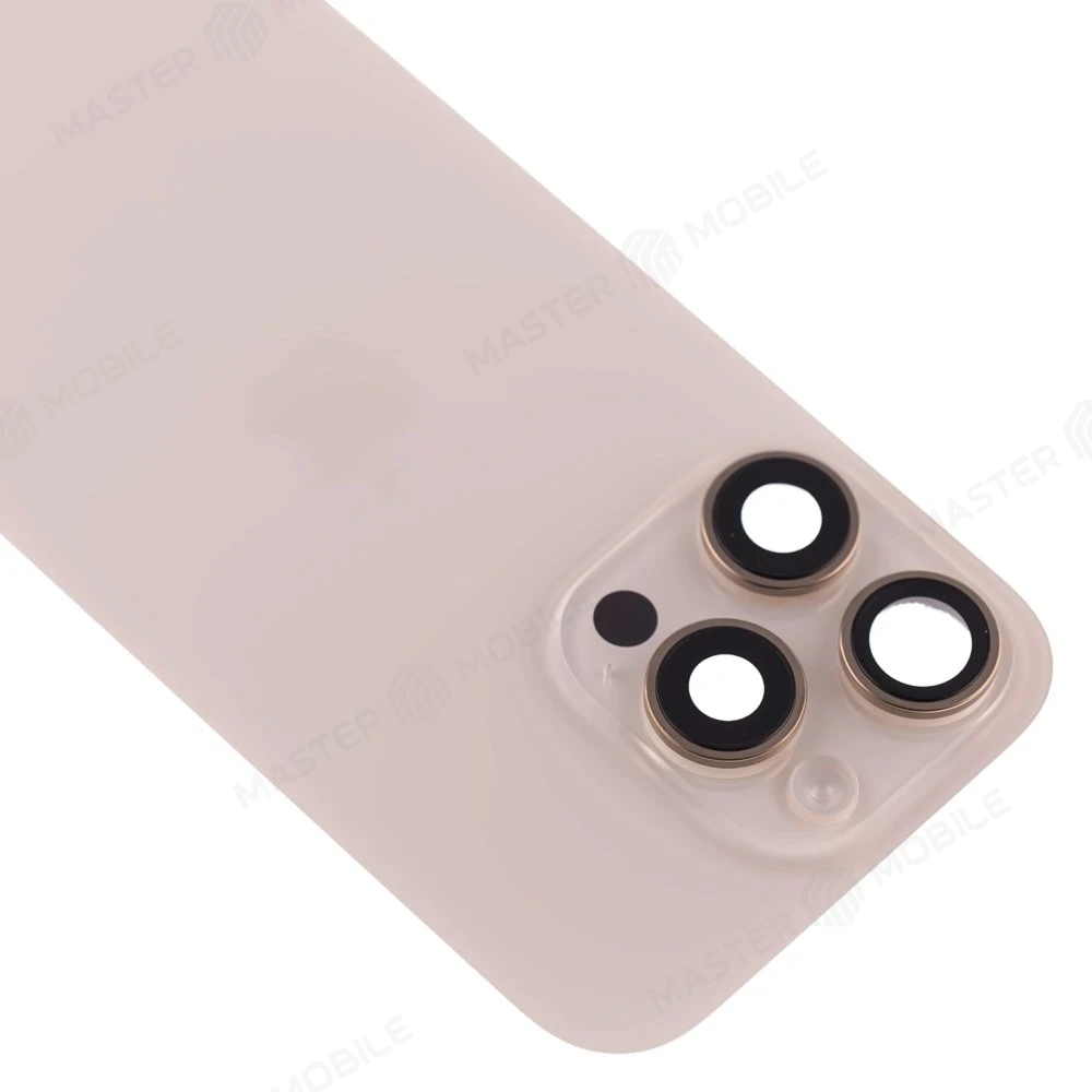 Задняя крышка для Apple iPhone 16 Pro (золотистый) (в сборе) (с разбора) (ORIG100) (возможен дефект ЛКП)  фото №3