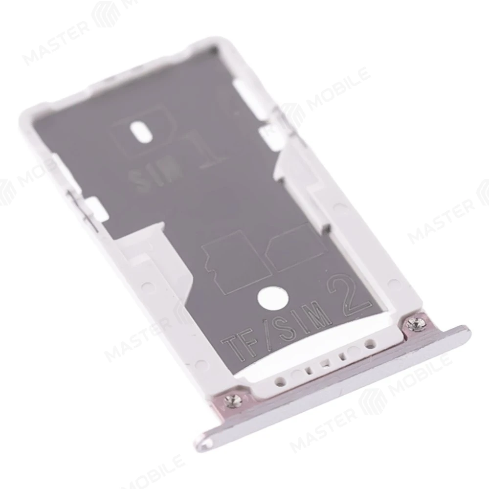 Держатель сим-карты + карты памяти (MicroSD) для Xiaomi Redmi Note 4 / Redmi Note 4 Pro (серебристый)  фото №3