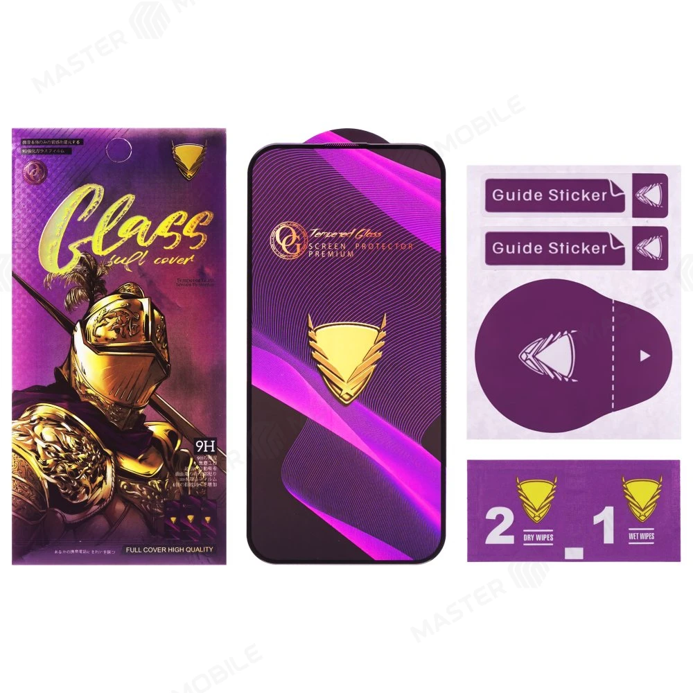 Защитное стекло OG Glass (3 в 1) для Realme Note 50 (RMX3834) / Note 60 (RMX3933) / Note 60x (RMX3938) и др. (черный) фото №2