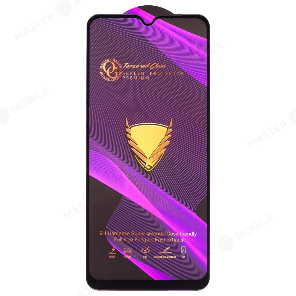 Защитное стекло OG Glass (3 в 1) для Xiaomi Redmi A1 (220733SI) / Redmi A1+ (220733SFG) / Redmi A2 (23028RN4DG) и др. (черный) фото №1