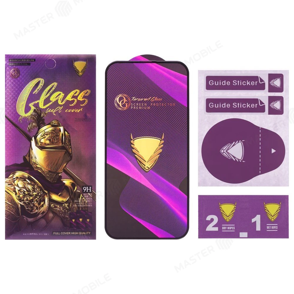 Защитное стекло OG Glass (3 в 1) для OPPO A6 4G (CPH2817) (черный) фото №2
