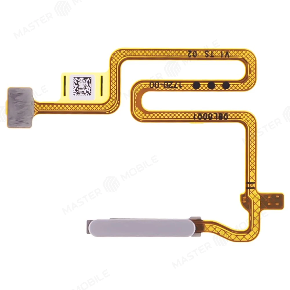 Шлейф для OPPO A55 4G (CPH2325) / A74 5G (CPH2197) с комп. + сканер отпечатка пальца (серебристый) фото №1