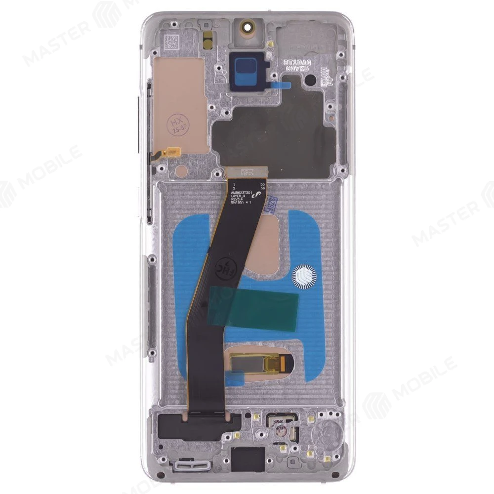 Дисплей для Samsung G981 Galaxy S20 5G + тачскрин (серебристый) (в рамке) (OLED) (Full Size) фото №2