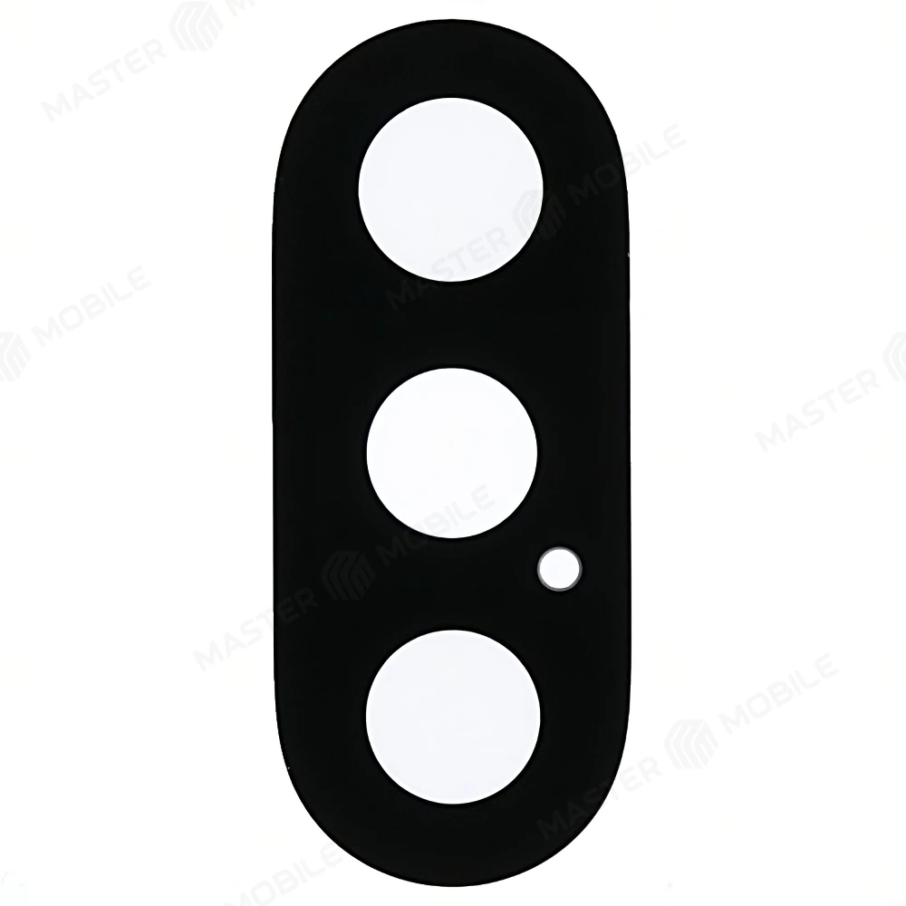 Стекло задней камеры для Apple iPhone Xs / iPhone Xs Max (без рамки) (черный)  