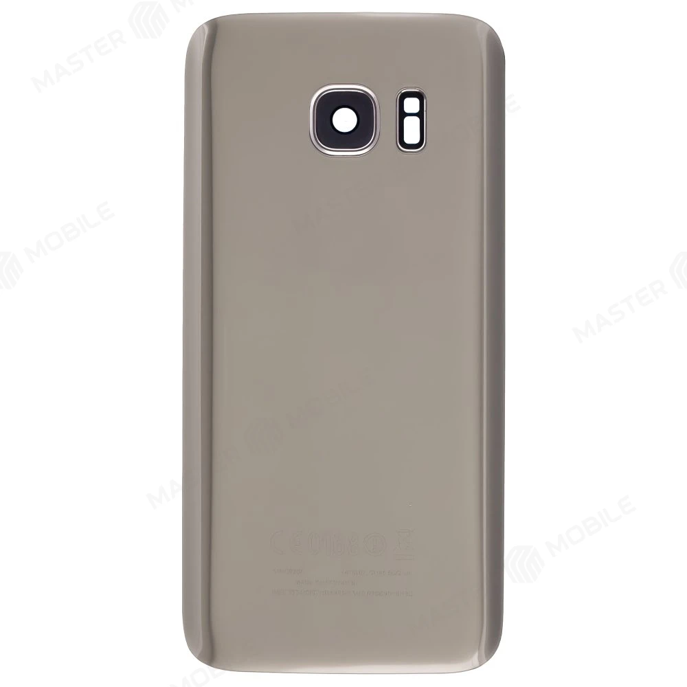 Задняя крышка для Samsung G930 Galaxy S7 (золотистый) (в сборе со стеклом камеры) фото №1