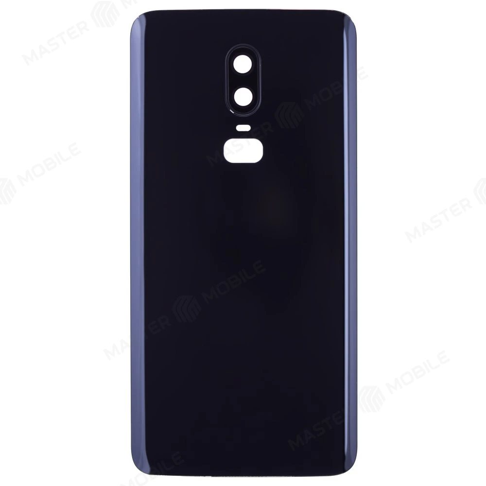 Задняя крышка для OnePlus 6 (черный глянец) (в сборе со стеклом камеры) фото №1