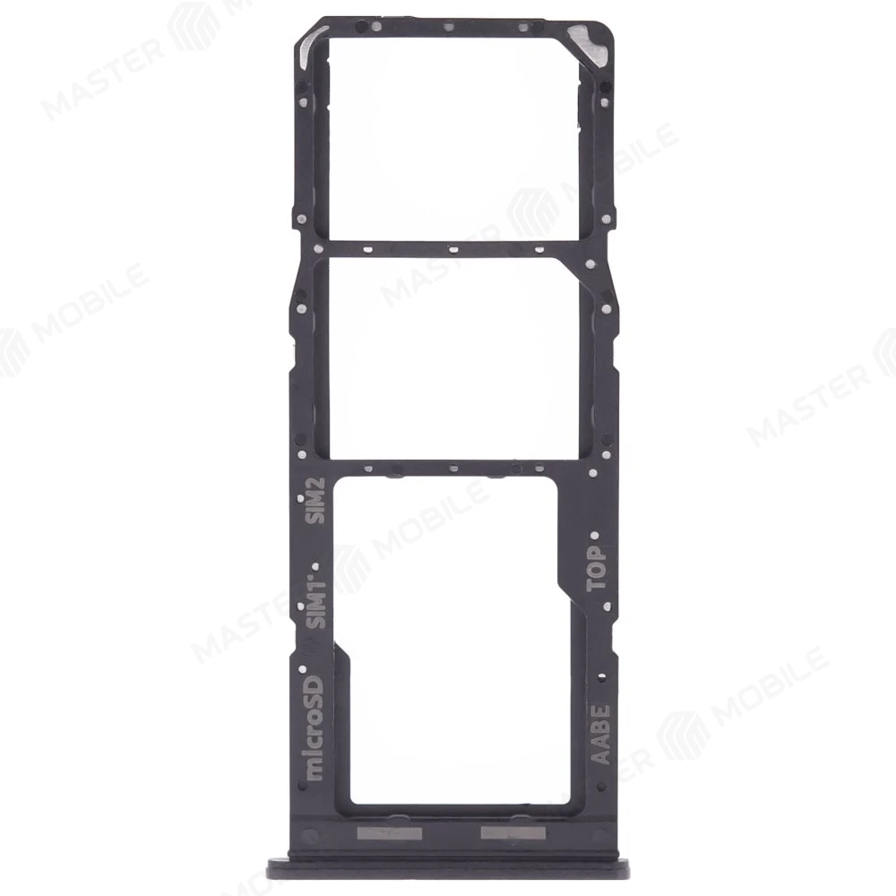 Держатель сим-карты для Samsung A022 Galaxy A02 (черный) фото №1