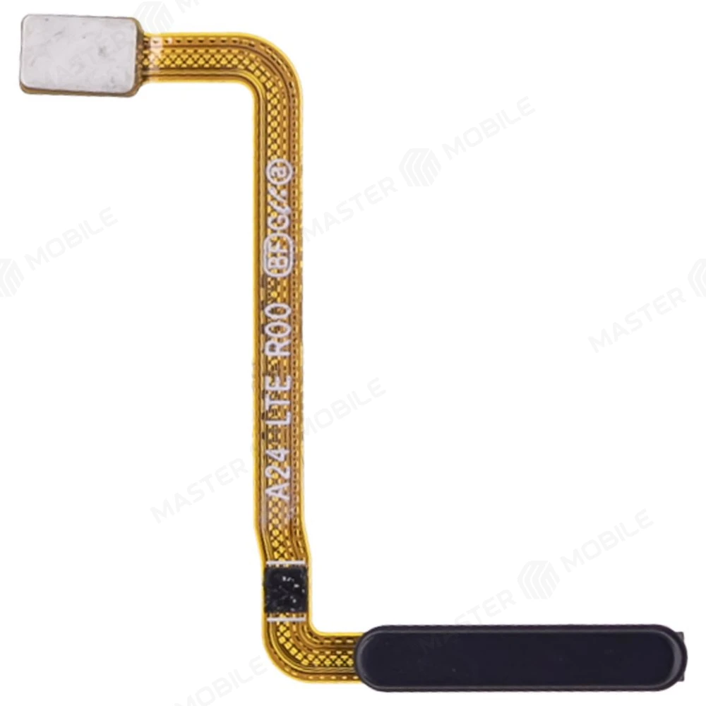 Шлейф для Samsung A245 Galaxy A24 с комп. + сканер отпечатка пальца (кнопка включения) (черный)  фото №1