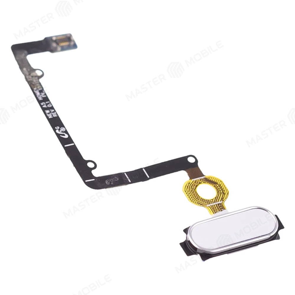 Шлейф для Samsung A510 Galaxy A5 (2016) с комп. + кнопка Home (белый)  фото №3