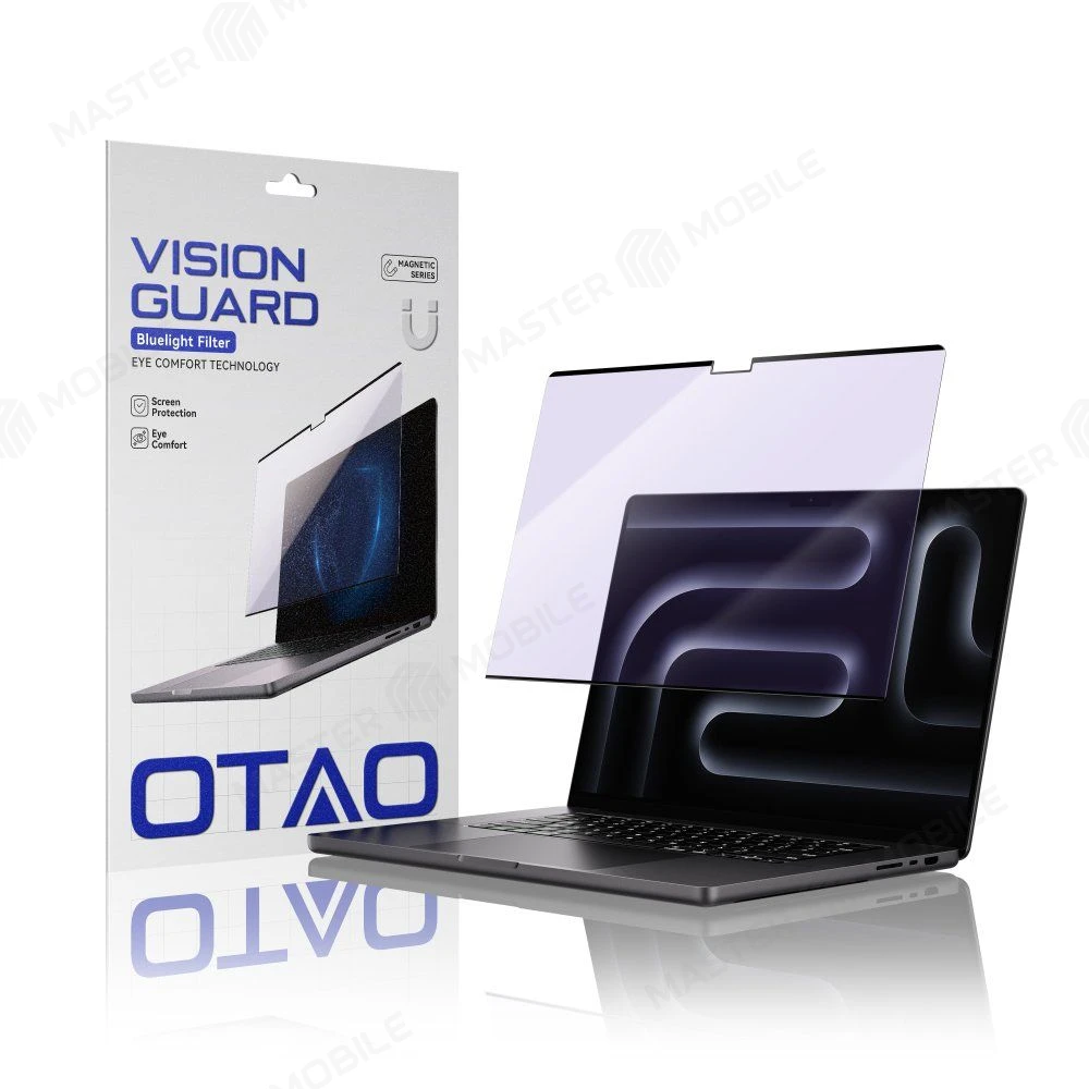 Защитное стекло магнитное OTAO Anti-Blue Light для Apple Macbook Air 13.6 (2022/2024/2025) 