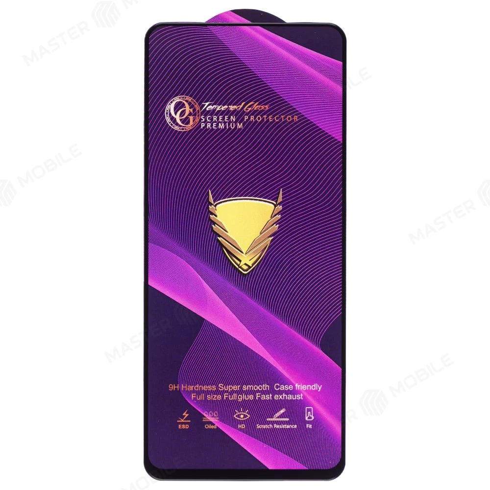 Защитное стекло OG Glass (3 в 1) для Tecno Pova 2 (LE7N) (черный) фото №1